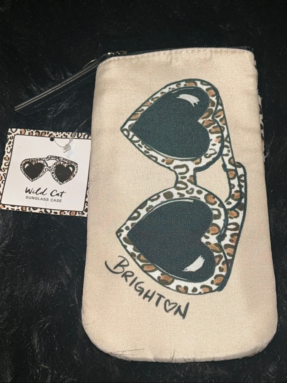 NWTS Brighton Wild Cat Leopard Sunglass Case.